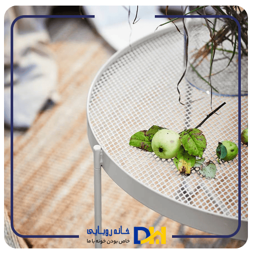 میز عسلی بژ فلزی ایکیا KROKHOLMEN