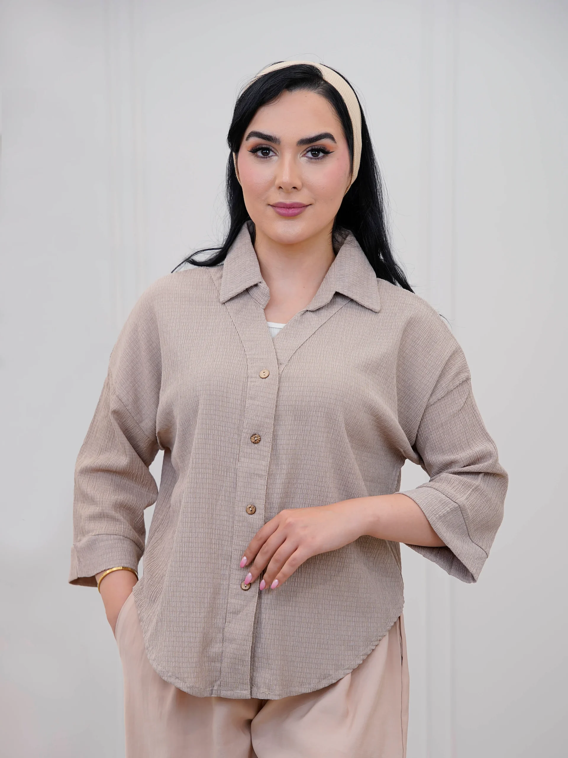 شومیز لینن زنانه مدل لونا