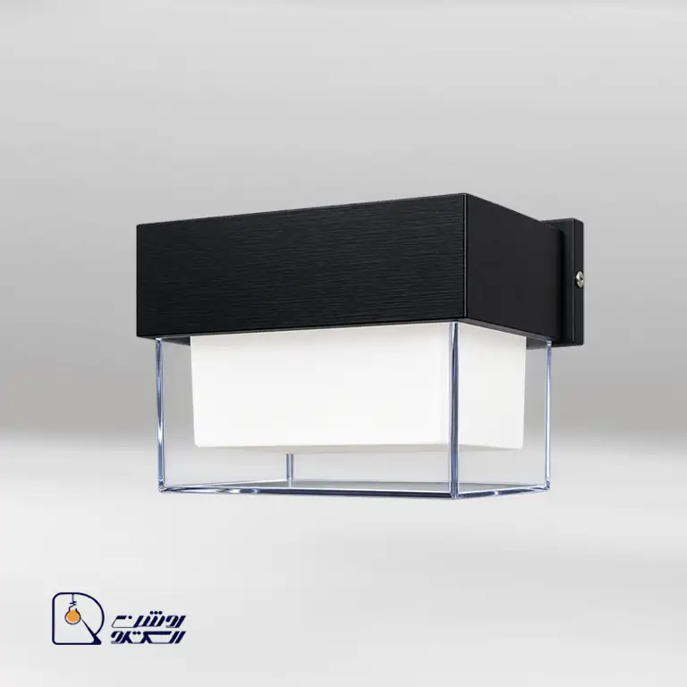 چراغ دیواری دکوراتیو تک گلس مربع