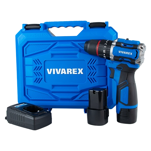 دریل پیچ گوشتی چکشی شارژی براشلس ویوارکس مدل VR1610V-21BL