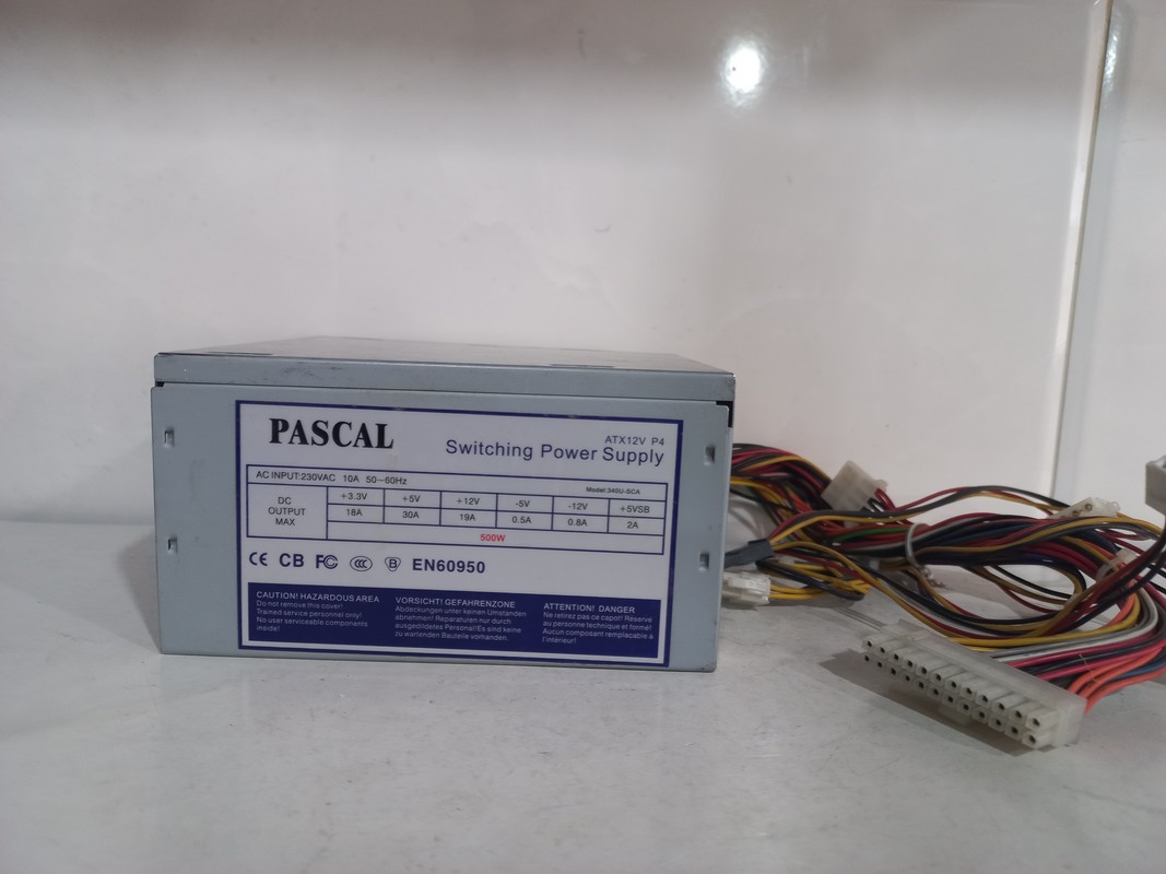 پاور 24 پین پاسکال مدل ATX12V-P4-استوک(حداکثر توان450 وات)