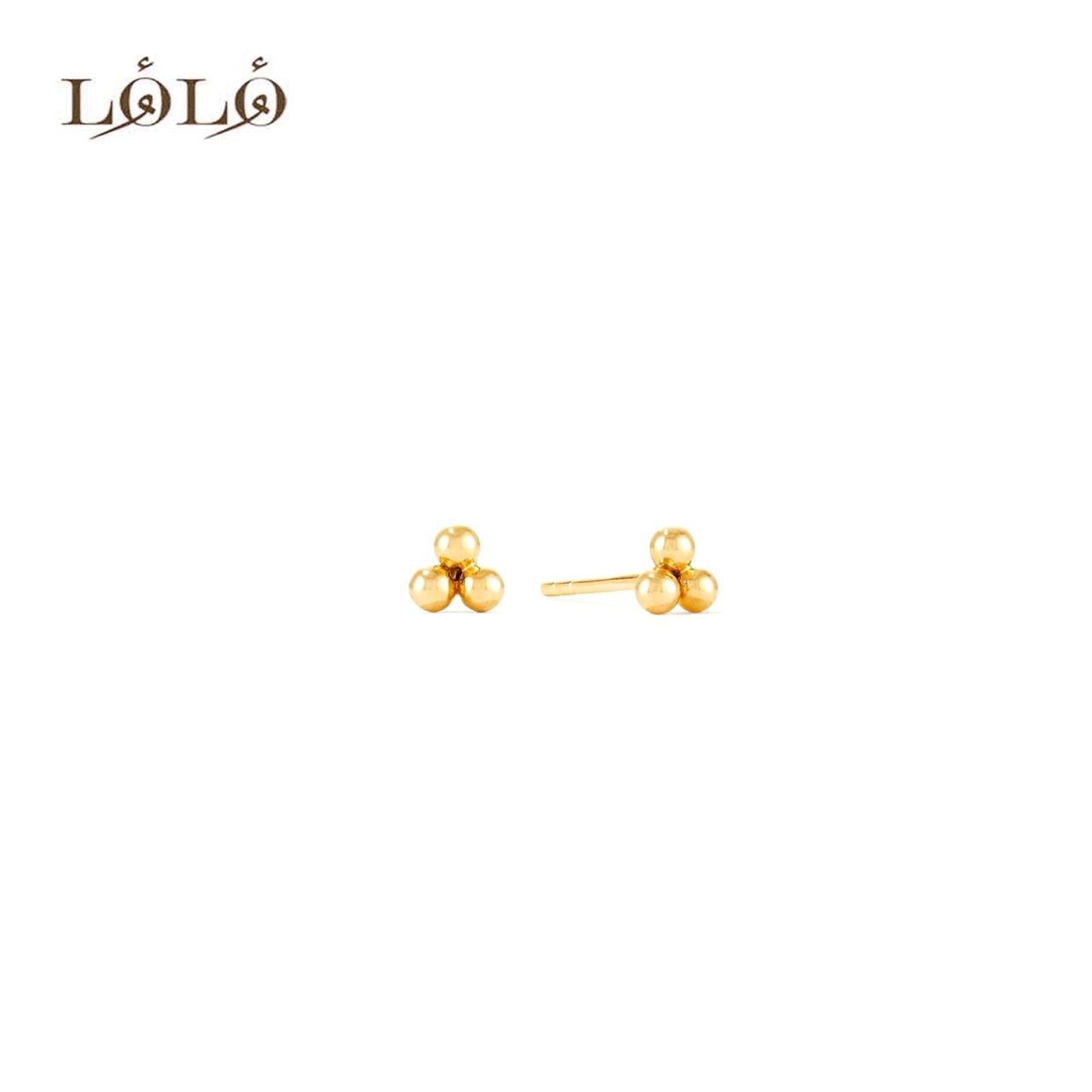 گوشواره نقره توپی مثلث