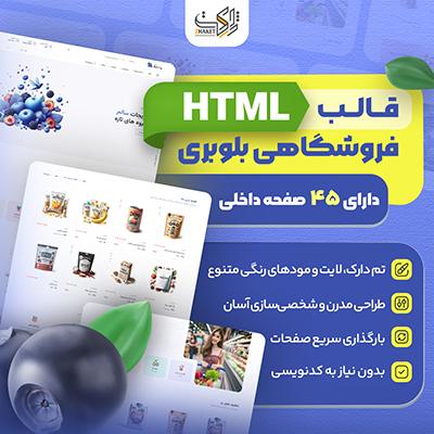 قالب HTML بلوبری | قالب فروشگاهی blueberry