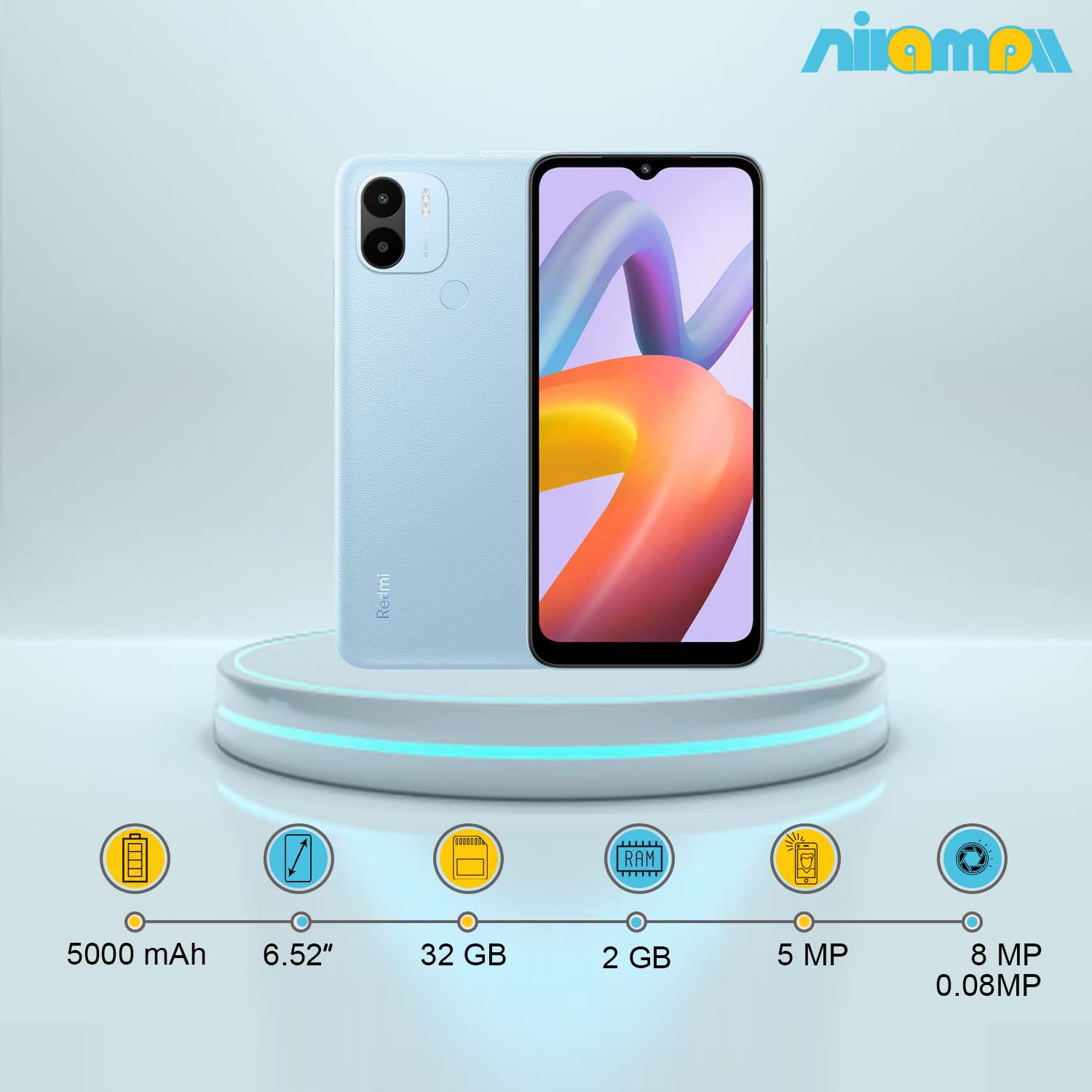 گوشی موبایل شیائومی مدل Redmi A2 Plus دوسیم کارت ظرفیت 32 گیگابایت و رم 2 گیگابایت