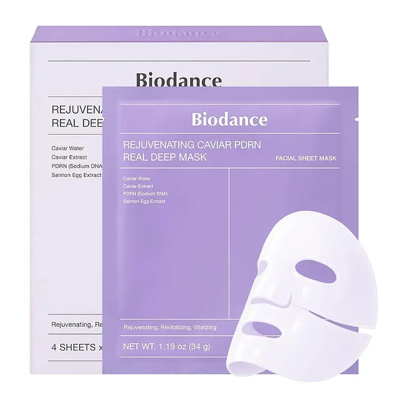 ماسک ورقهای ضدچروک و آبرسان PDRN و خاویار بایودنس (جدا شده از پک) Biodance Rejuvenating Deep Mask