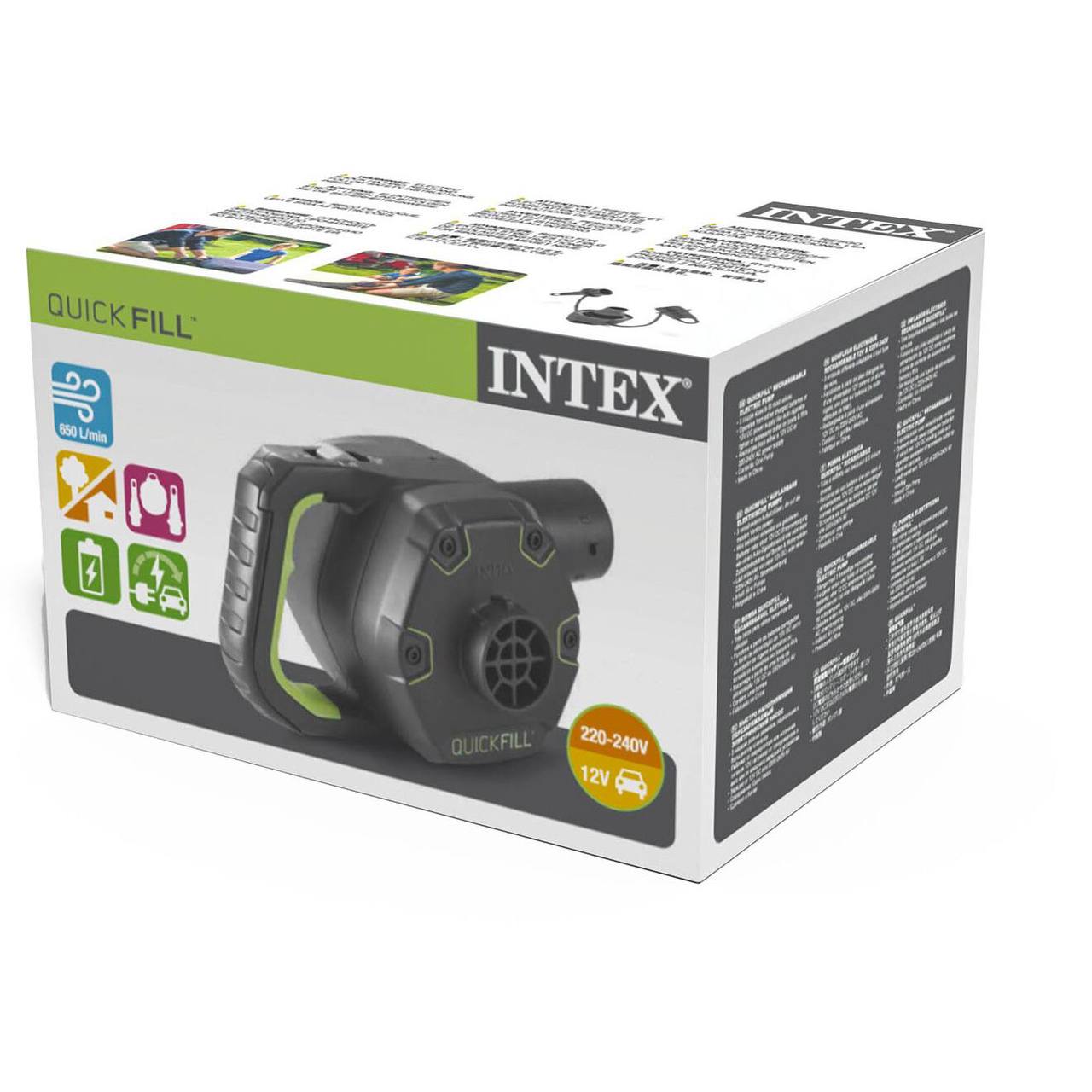 پمپ باد برقی و فندکی اینتکس intex کد 66642