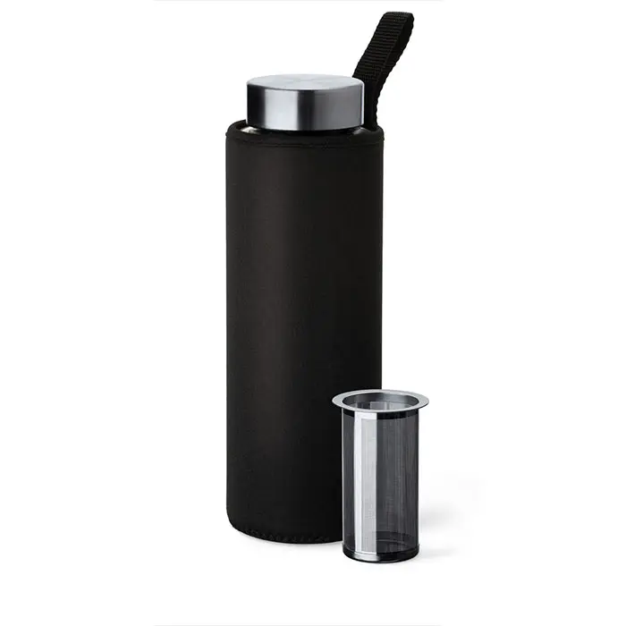 بطری با صافی و کاور زیمکس یک لیتر | Simax Pure Aqua Bottle with Sieve & Neoprene