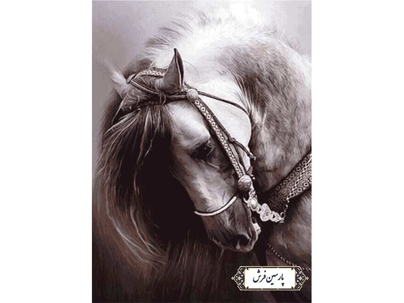 نخ و نقشه تابلو فرش طرح اسب زیبا - کد NH3583