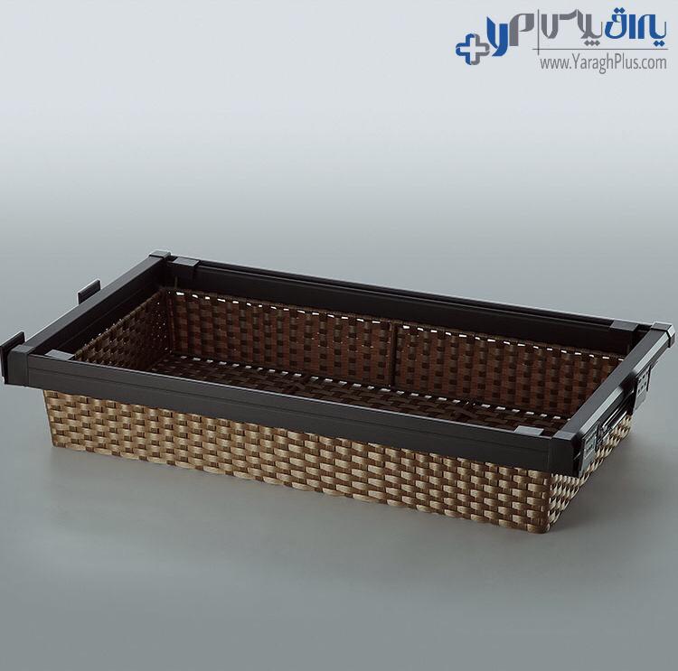 سبد حصیری ریلی داخل کمد لباس قابل رگلاژ آرام بند یونی هاپر WS4119