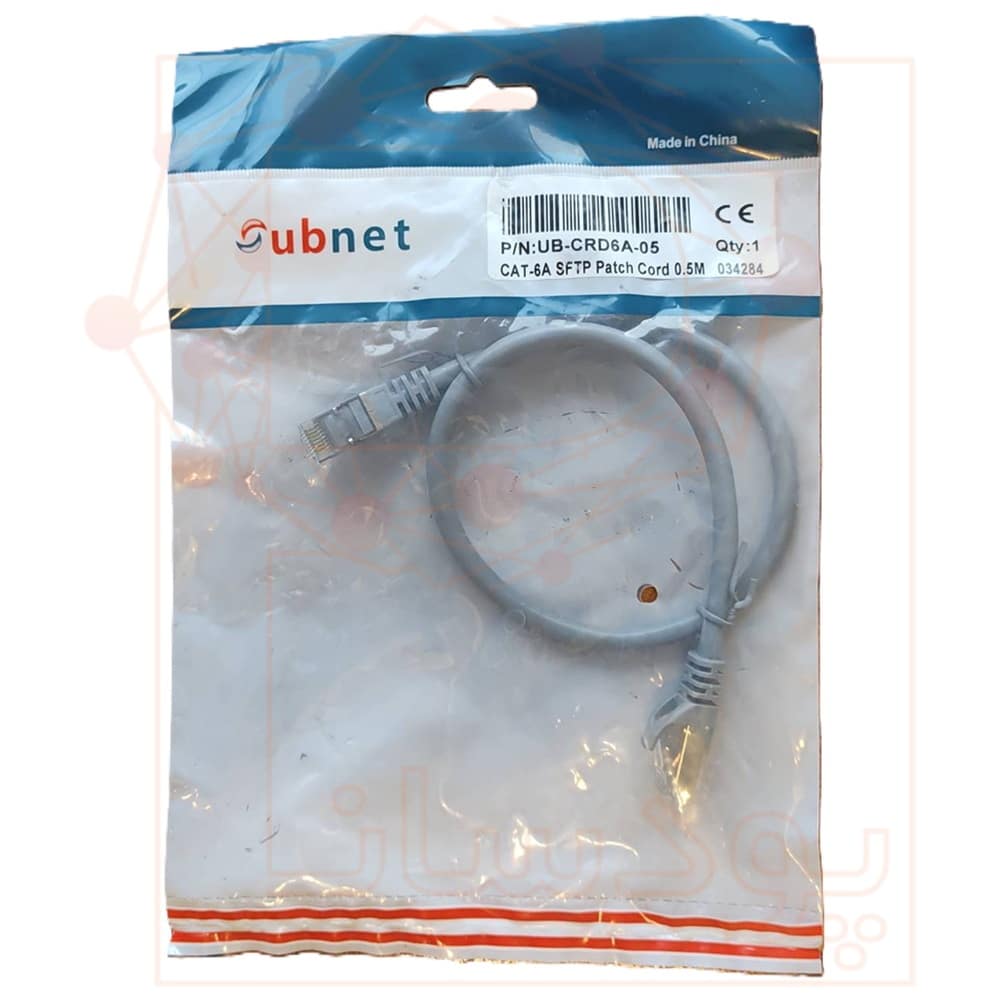 پچ کورد Cat6A SFTP نیم متری یوبی نت