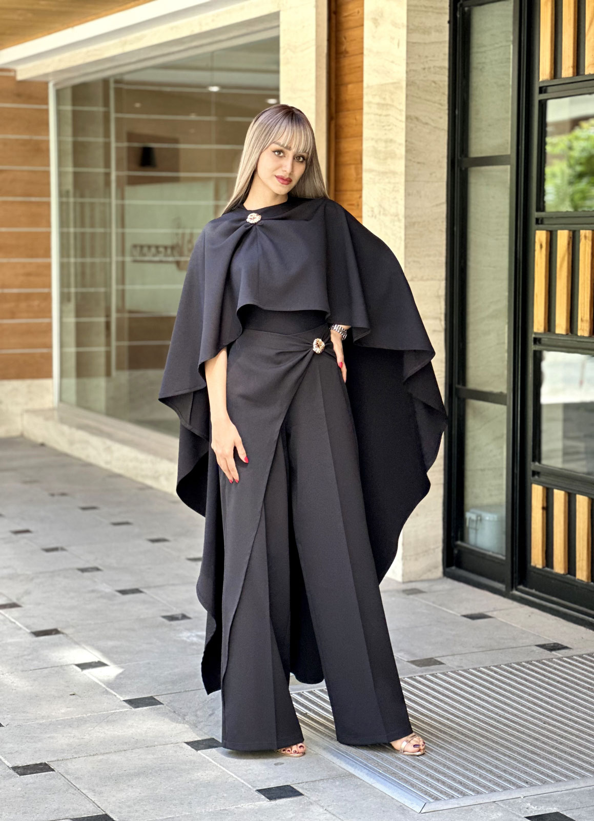 شنل و شلوار گیسو (مشکی) (کپی)