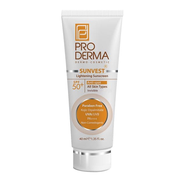 کرم ضد آفتاب ضد لک و روشن کننده +SPF50 بی‌رنگ پرودرما