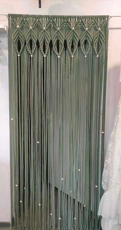 پرده مکرومه کد 161 برند گره چی و رنگ دلخواه