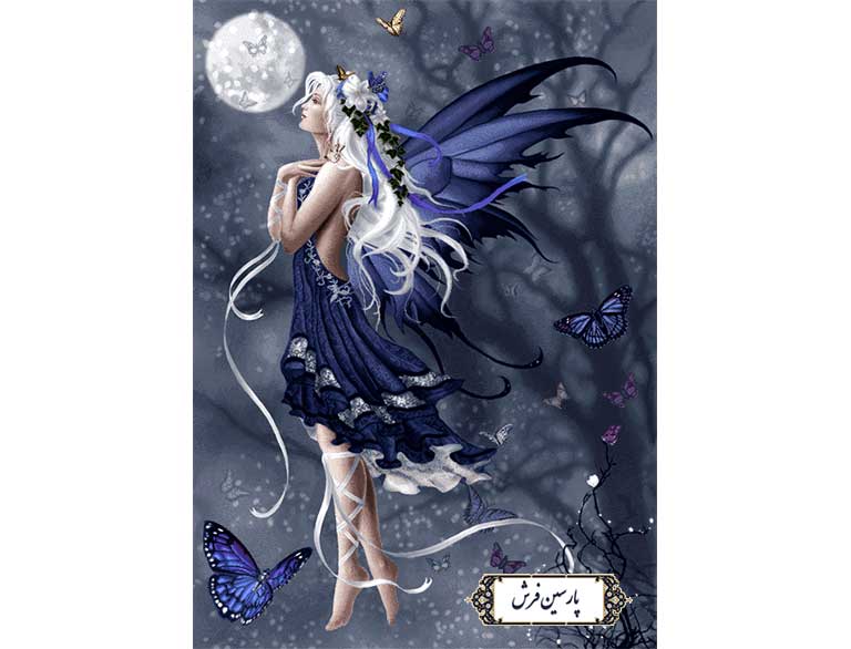 نخ و نقشه تابلو فرش طرح فرشته - کد NC6439
