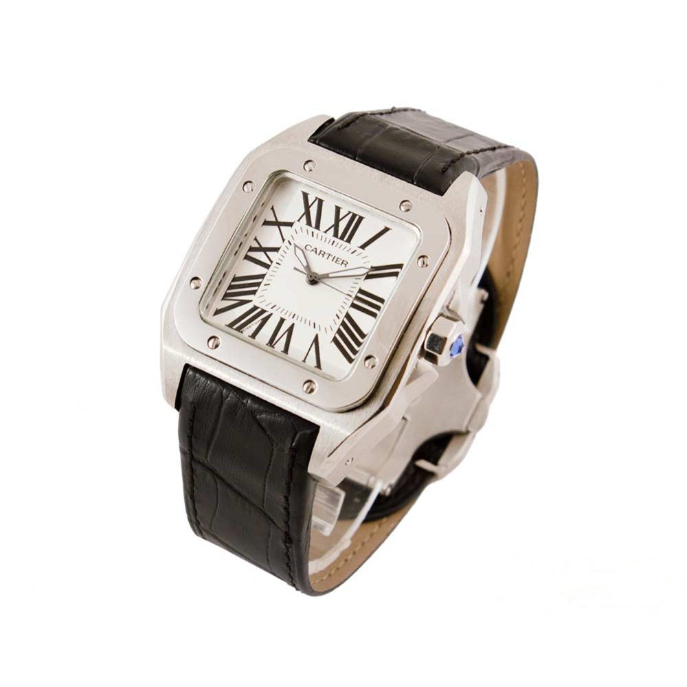 ساعت مچی کارتیه مردانه سانتوس 100 مدل Cartier-3524-G