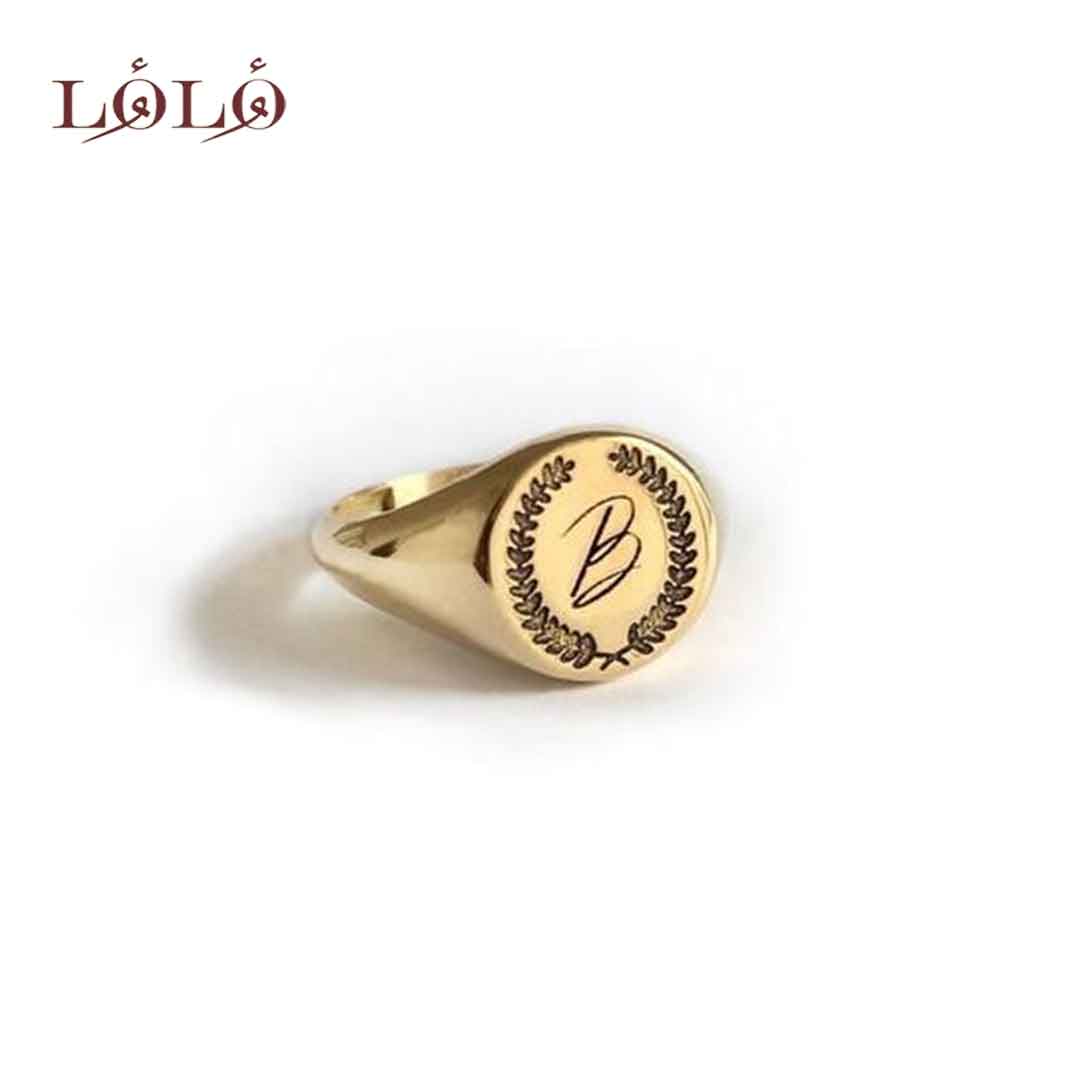 انگشتر نقره پینکی حکاکی B