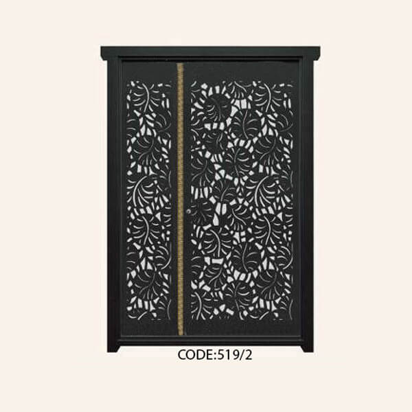 درب یک و نیم لنگه فلزی CNC طرح 519