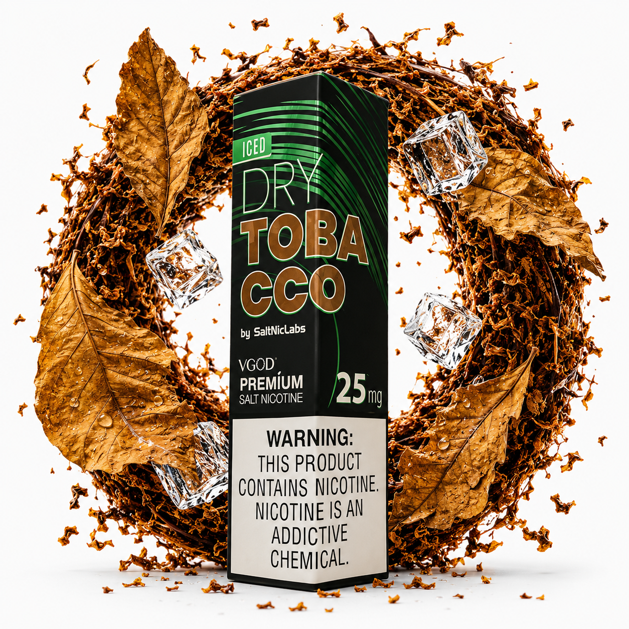 سالت تنباکو خشک یخ ویگاد salt tobacco dry ice v god