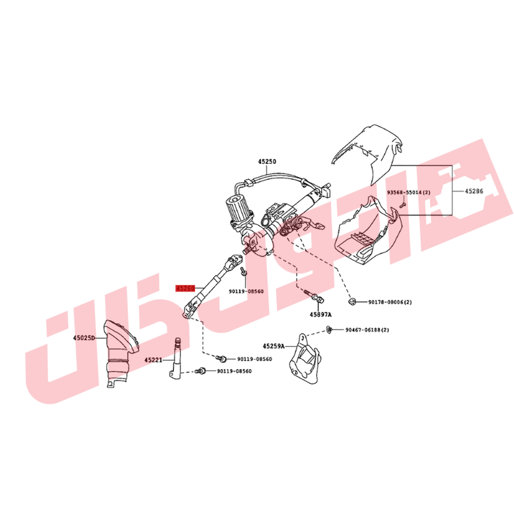 چهار شاخ فرمان لکسوس CT200 مدل 2014-2012