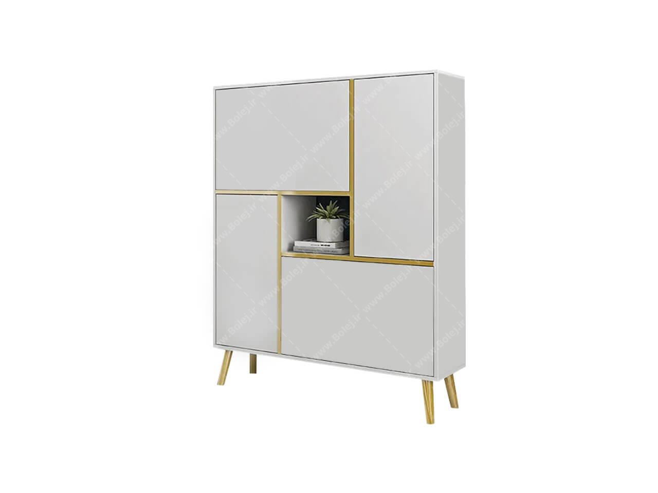جاکفشی لاکچری مدرن سفید مدل پارسیا