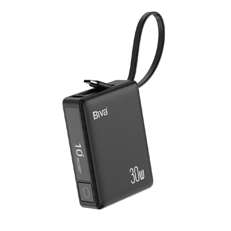 پاوربانک 10000 بیوا Biva BP-024 Fast Charging Power Bank توان 30 وات با کابل متصل