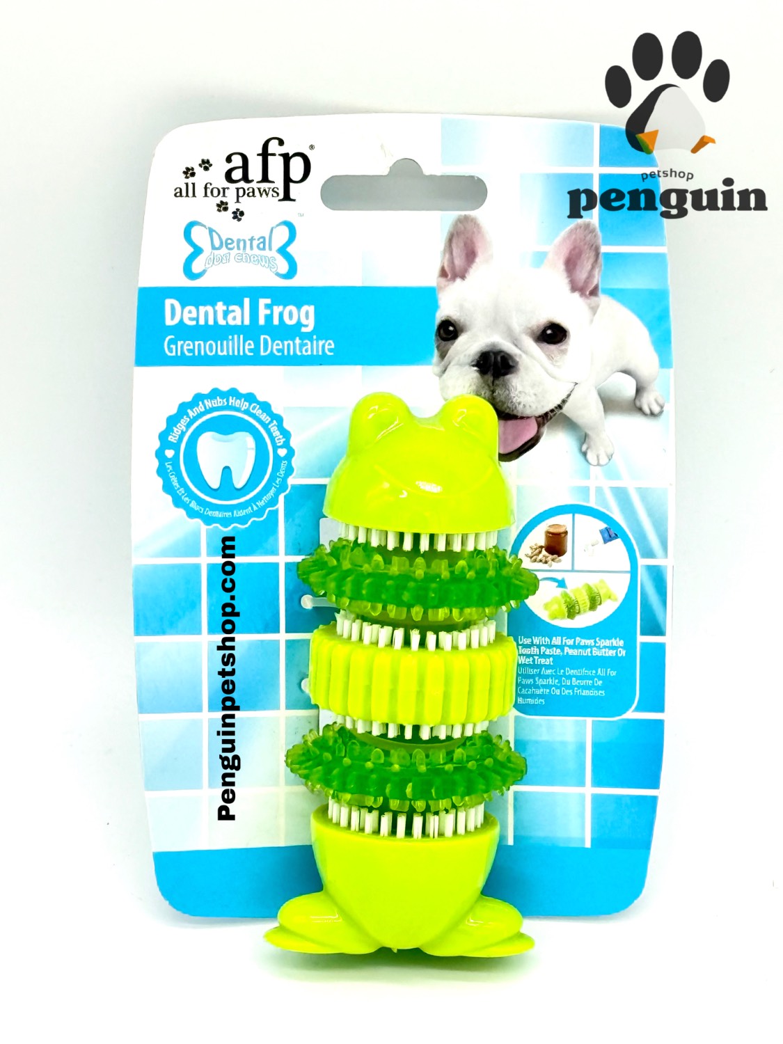 اسباب بازی سگ دندانی براش دار قورباغه ای ای اف پی Dental frog