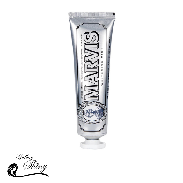 خمیر دندان سفید کننده مارویس 85ml – نقره‌ای | Marvis Whitening Mint Toothpaste – Silver Edition