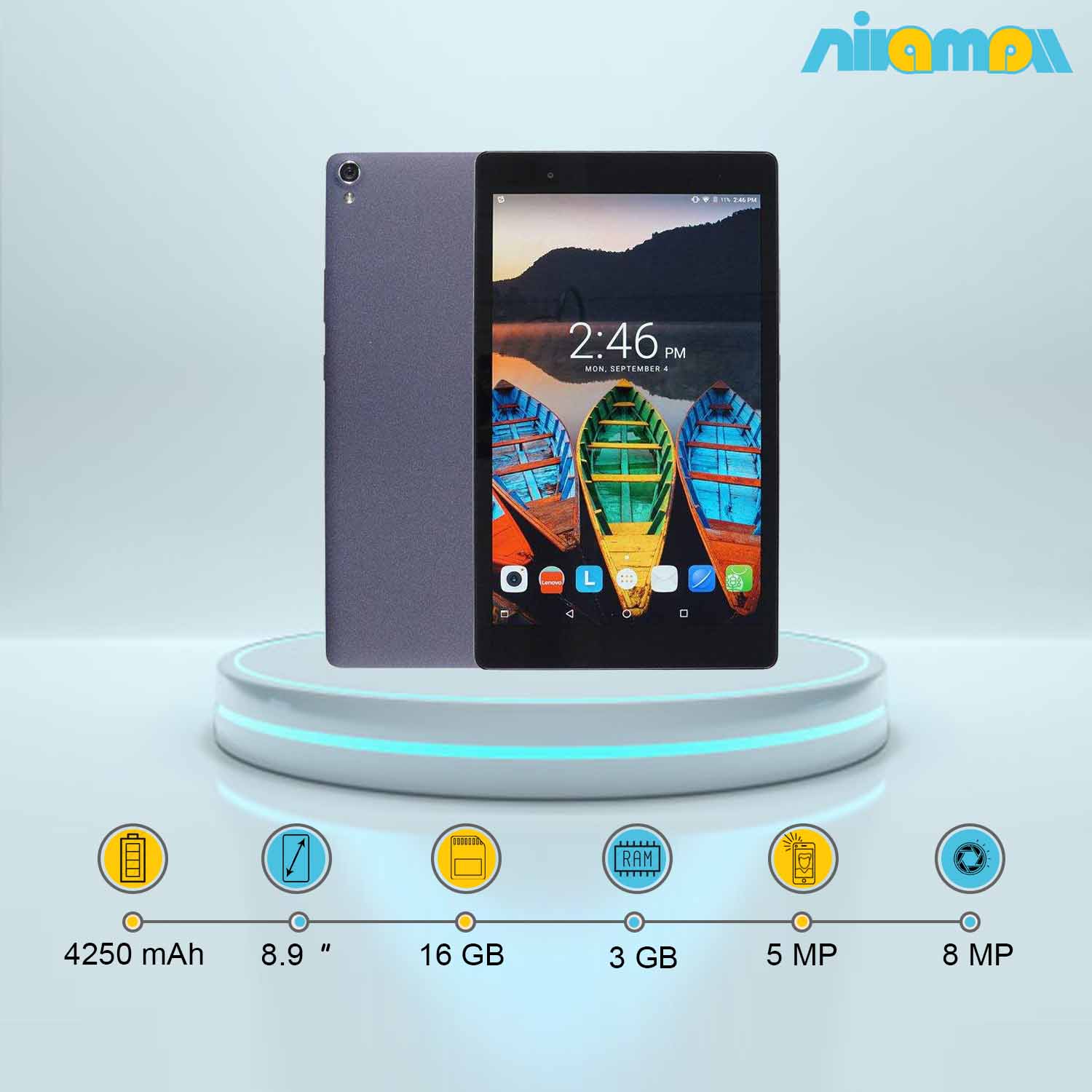 تبلت لنوو مدل Tab3 8 Plus TB-8703R ظرفیت 16 گیگابایت