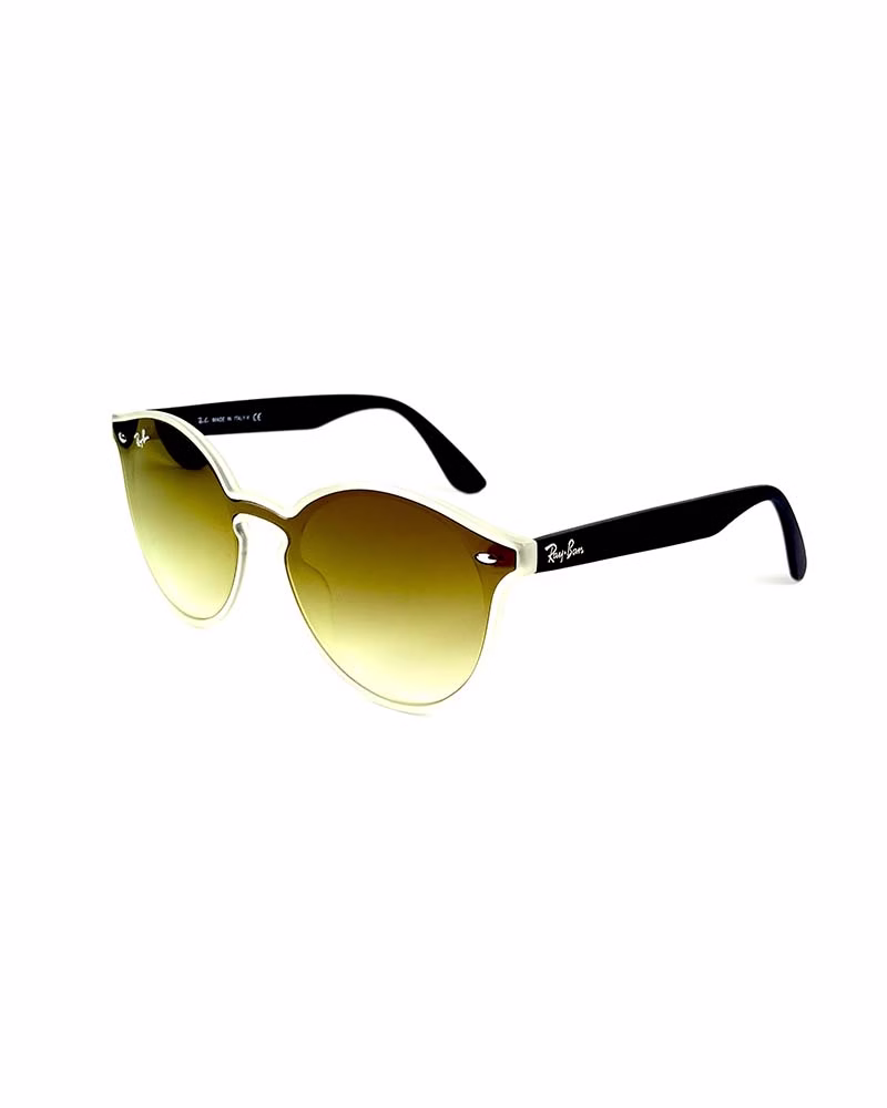 عینک آفتابی اسپرت ریبن مدل RayBan RB4380N - فريم سفيد دسته مشكي عدسي هايلايت زيتوني