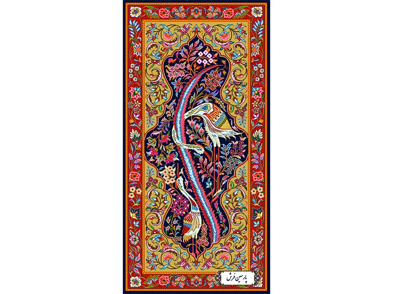 نخ و نقشه فرش طرح قالیچه کناره تبریز - کد NZ2856