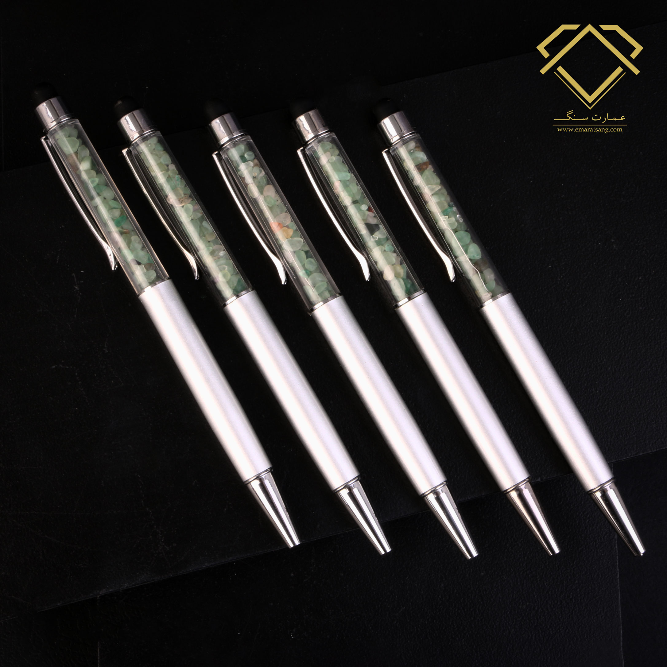 خودکار سنگ طبیعی آونتورین سبز