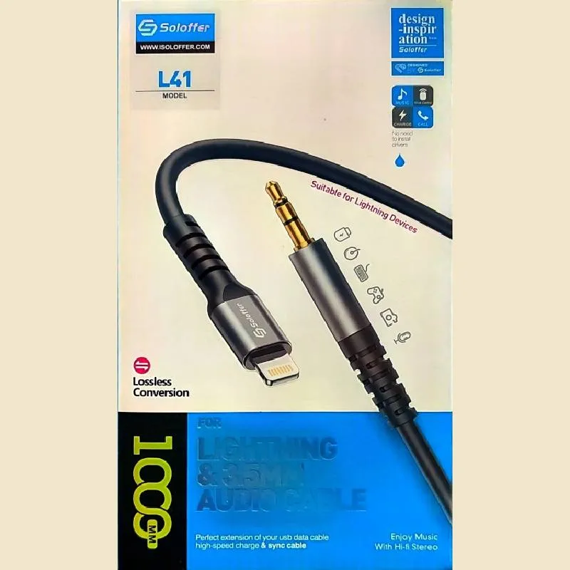کابل AUX آیفون سولافر مدل L41