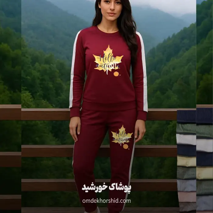 بلوز شلوار کنار نواری چاپی 2