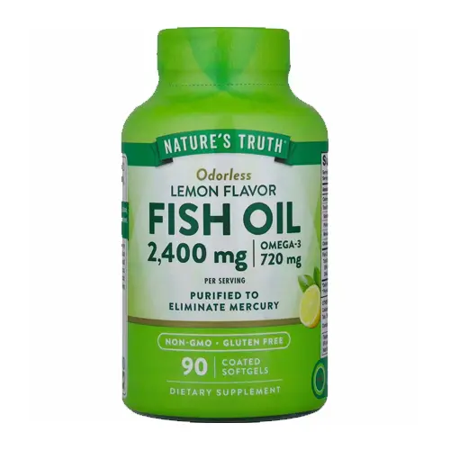 روغن ماهی نیچرز تریث 90 عددی Natures truth fish oil 2400mg omega3