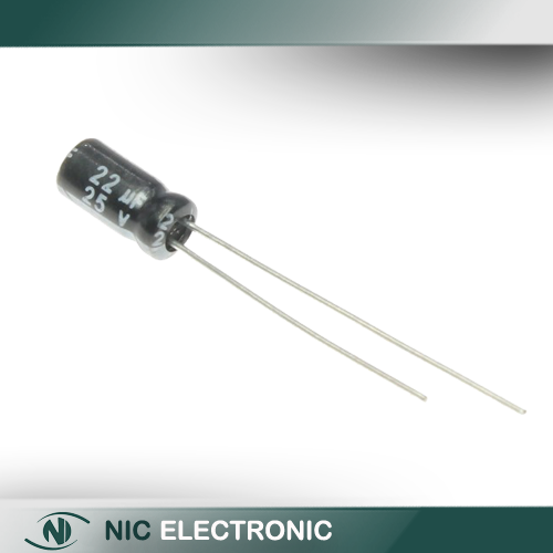 خازن الکترولیتی 22UF/25V-4X7-105C-BLACK