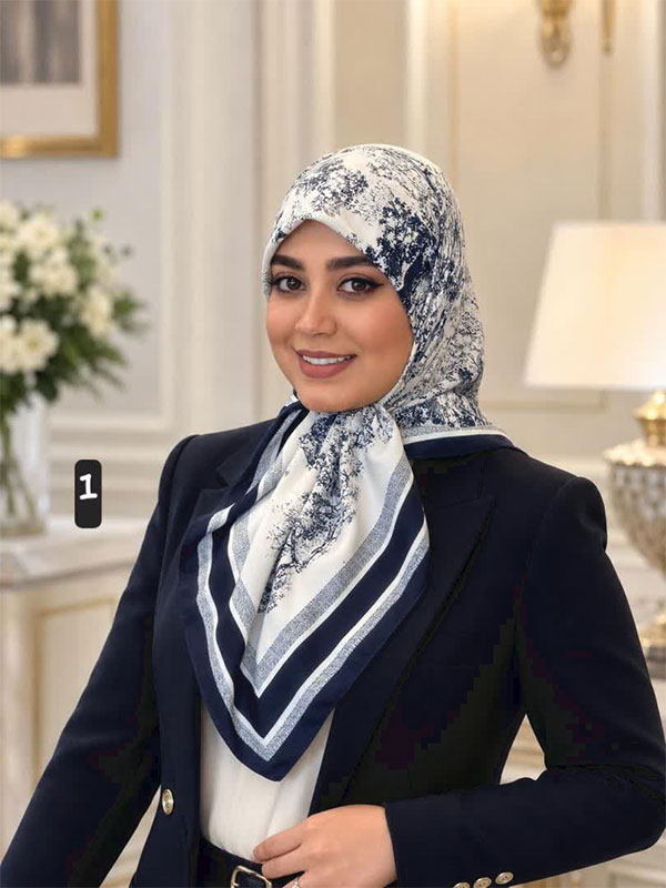 روسری ابریشم توییل کد ۱۰۳۰