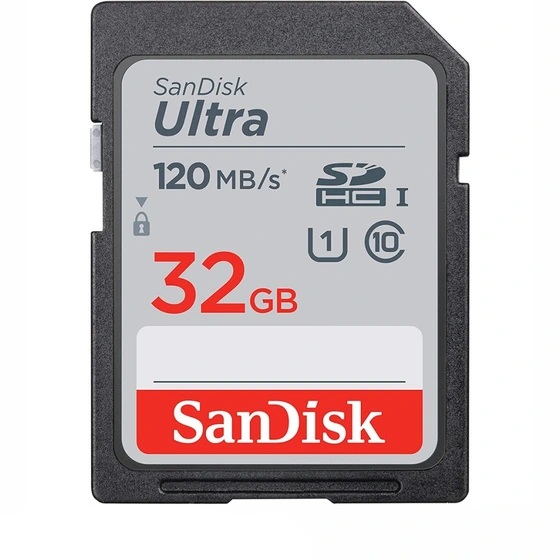 کارت حافظه SD سن دیسک ظرفیت 32 گیگابایت - سرعت 120SanDisk 32GB Ultra 120MB-s SD Card
