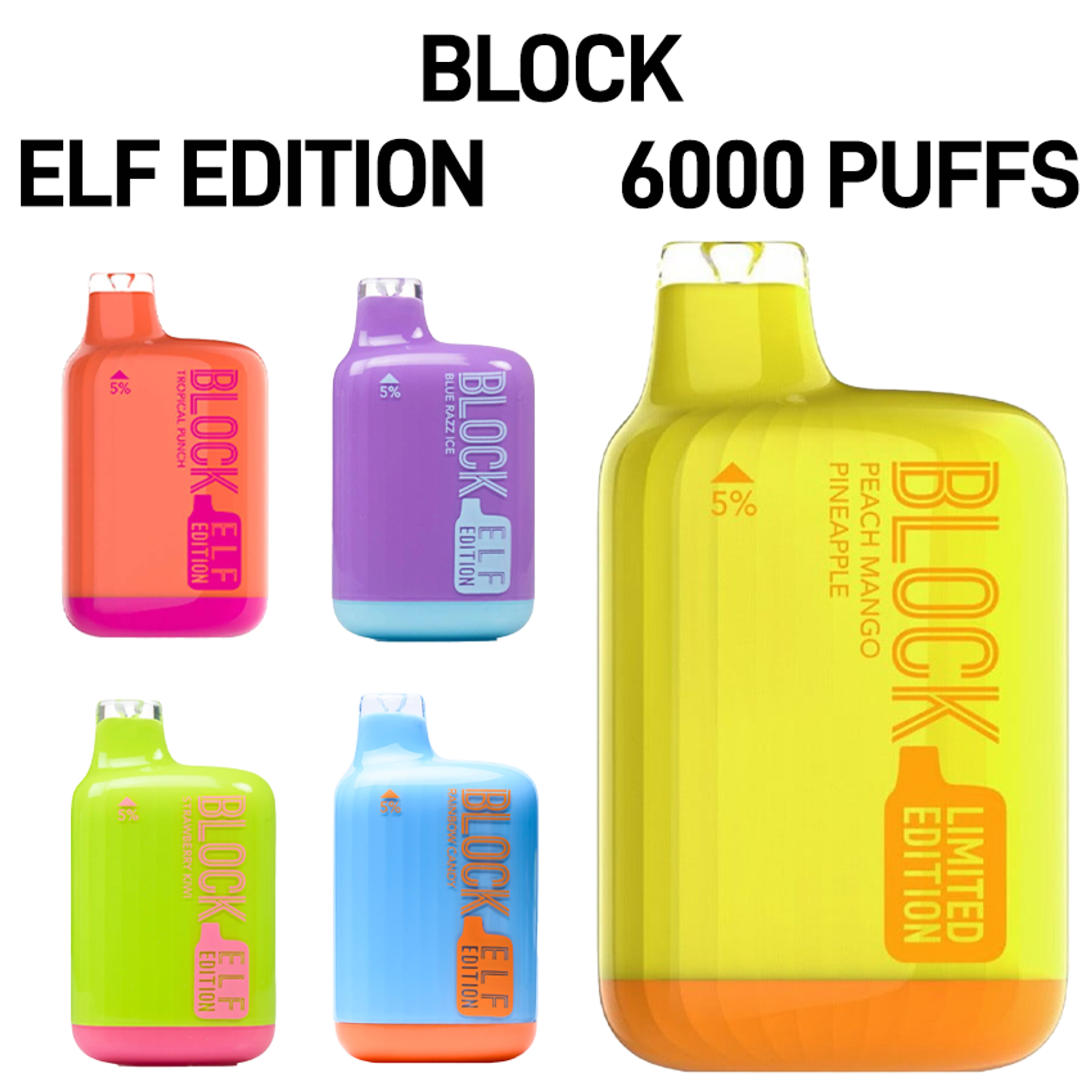 پاد یکبار مصرف الف بار ۶۰۰۰ پاف Block ELF Bar
