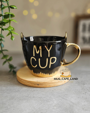 ماگ گربه ای مشکی my cup