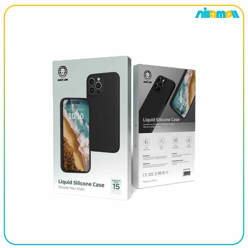 کاور گرین لاین مدل Liquid Silicone مناسب برای گوشی موبایل iPhone 15 Pro Max
