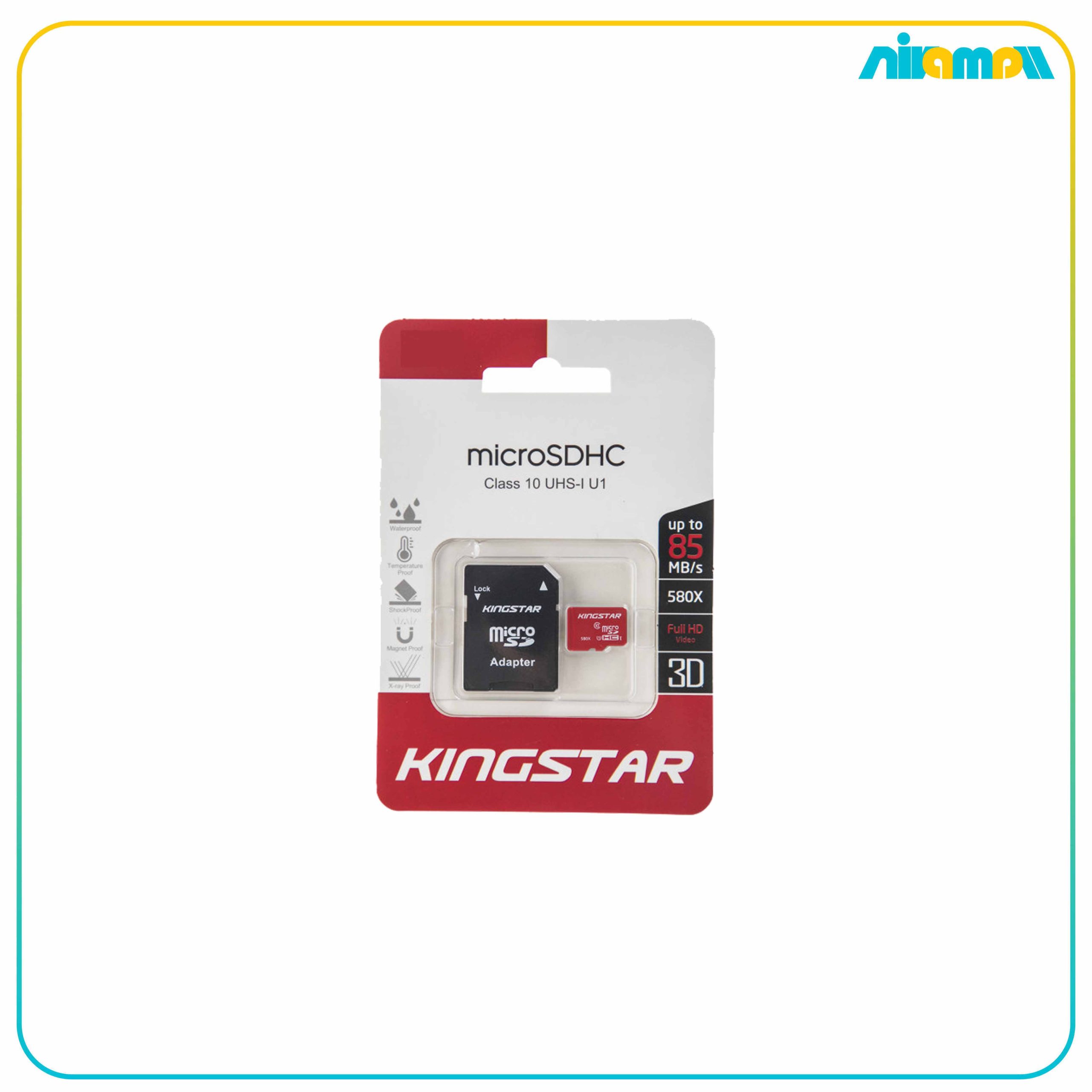کارت حافظه microSDHC کینگ استار کلاس 10 استاندارد UHS-I U1 سرعت 85MBps همراه با آداپتور SD ظرفیت 16 گیگابایت