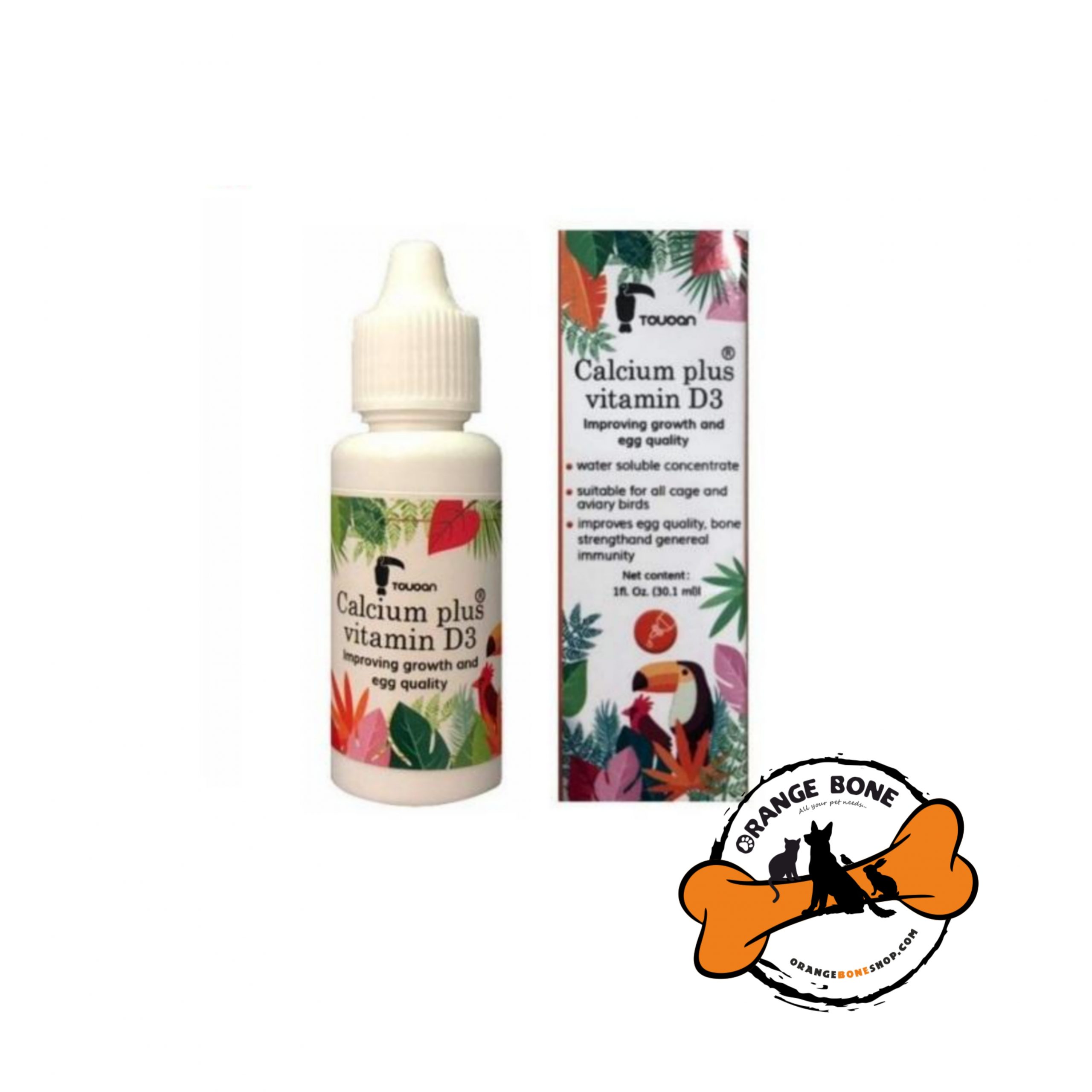 قطره کلسیم پرندگان Calcium Plus D3 توکان (30 میل)
