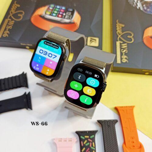 پک ساعت هوشمند دوتایی صفحه Amoled WS-66