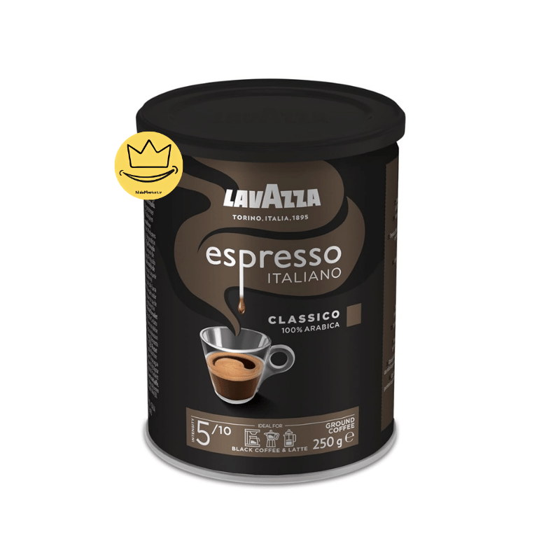 پودر قهوه لاوازا اسپرسو قوطی 250 گرم 100% Lavazza Espresso Arabica