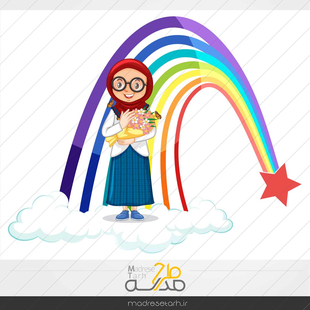 وکتور فانتزی دانش آموز دختر
