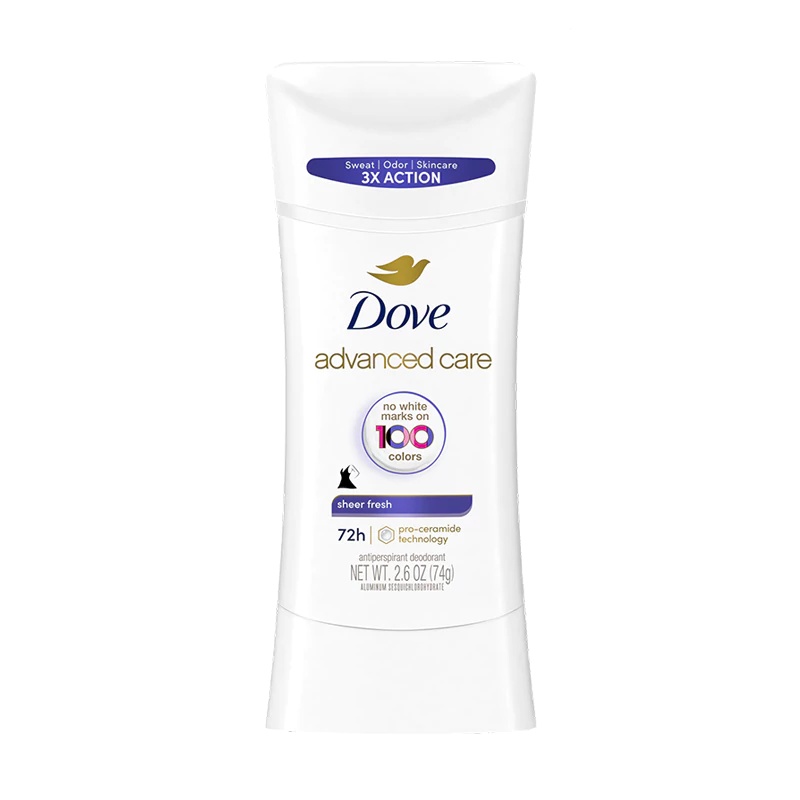 مام صابونی زنانه داو حجم 74 گرم 72H (رایحه DOVE ADVANCED CARE DEODORANT STICK (SHEER FRESH