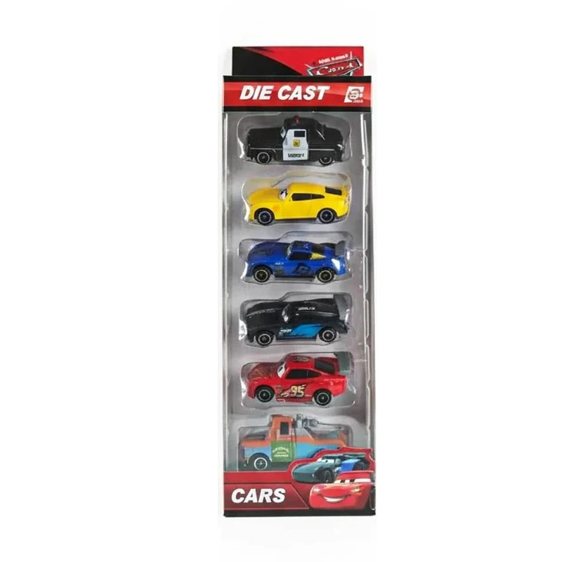 ست ۶ عددی ماشین‌های بازی فلزی مک‌کویین (Lightning McQueen) | مدل Die-Cast با کیفیت بالا و جزئیات دقیق