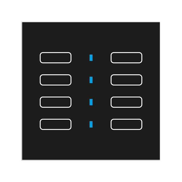 کلید هوشمند سری QUBIK Electronic keypad 8 buttons - black