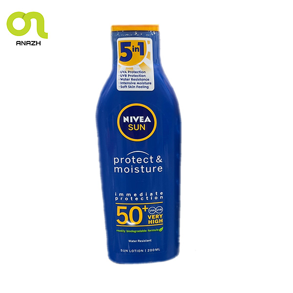 لوسیون ضدآفتاب نیوا Nivea Sun Protect &amp; Moisture SPF 50-اناژ