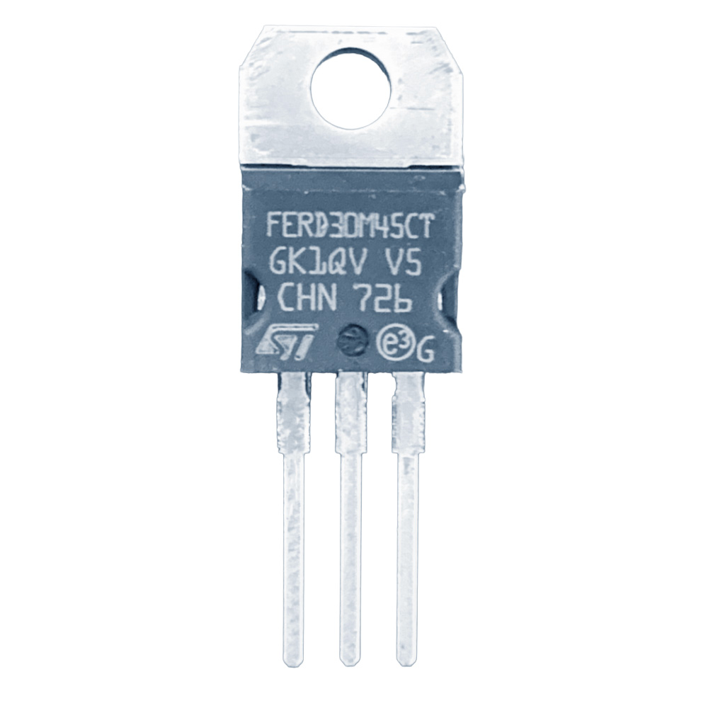 دیود سریع کاتد مشترک FERD30M45CT در پکیج TO-220AB مارک ST